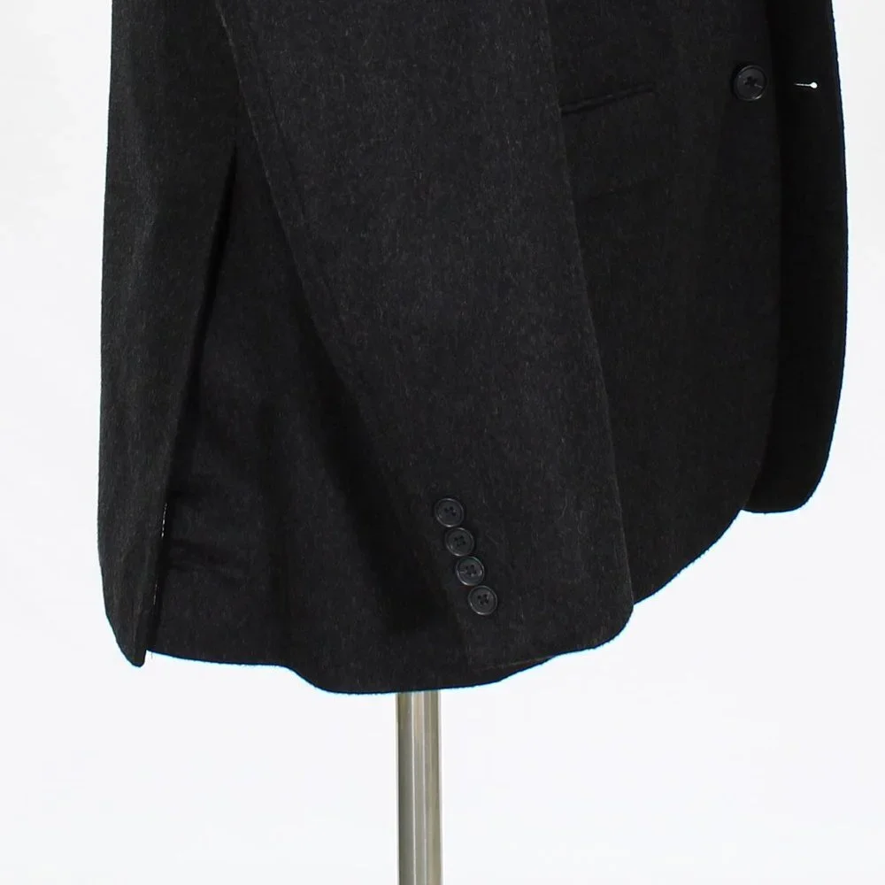Saks Fifth Avenue 42L Gray Solid 2-Button Sport Coat Blazer Jacket O242